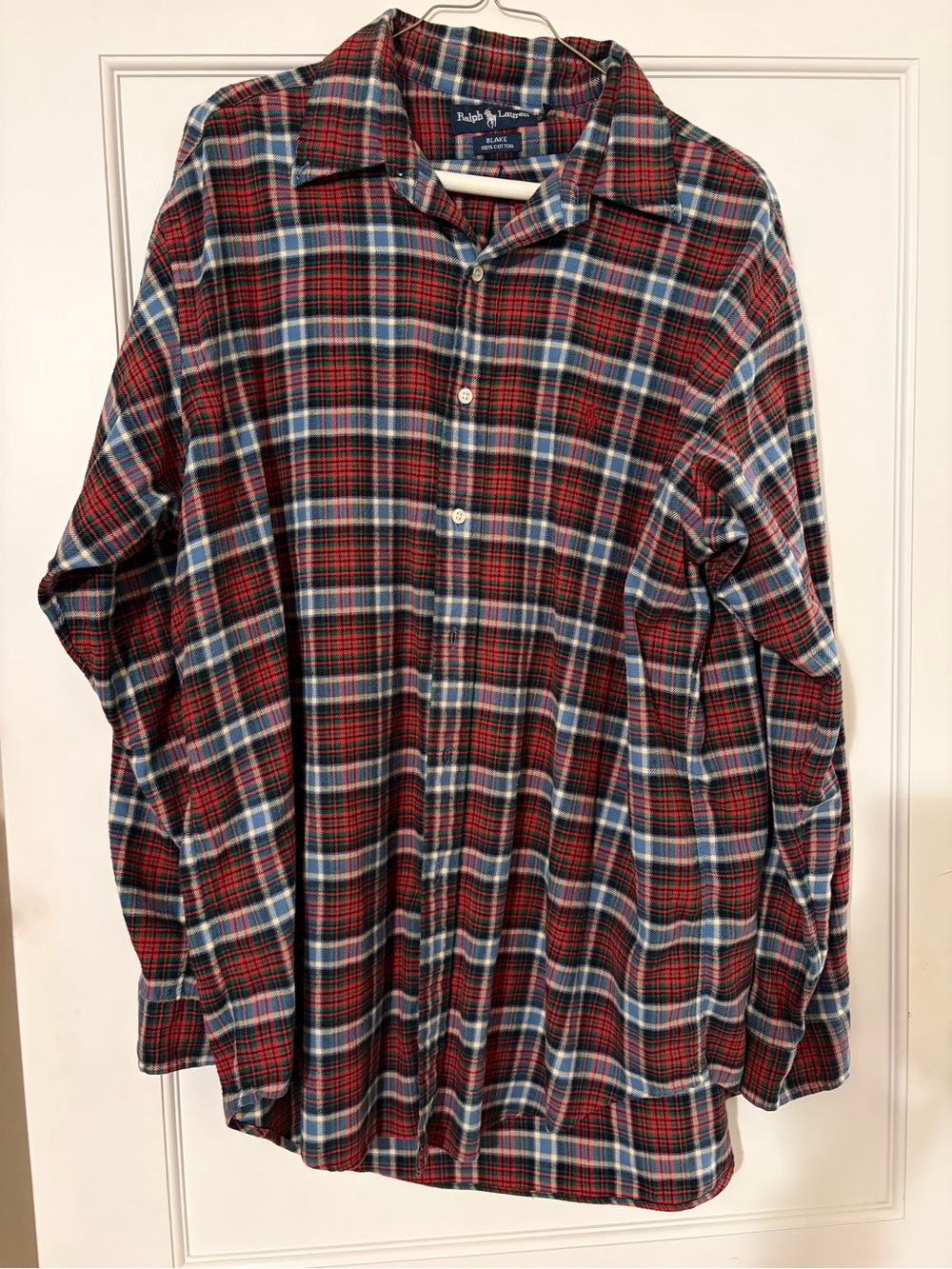Ralph Lauren Red & Blue Plaid Button-Down Shirt - Men